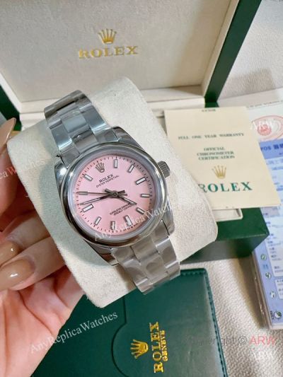 High Quality Replica Rolex Datejust Silver 316 stainless steel strap Different Colors Face Dial Silver Ceramic Bezel Lady Watch 31*12mm